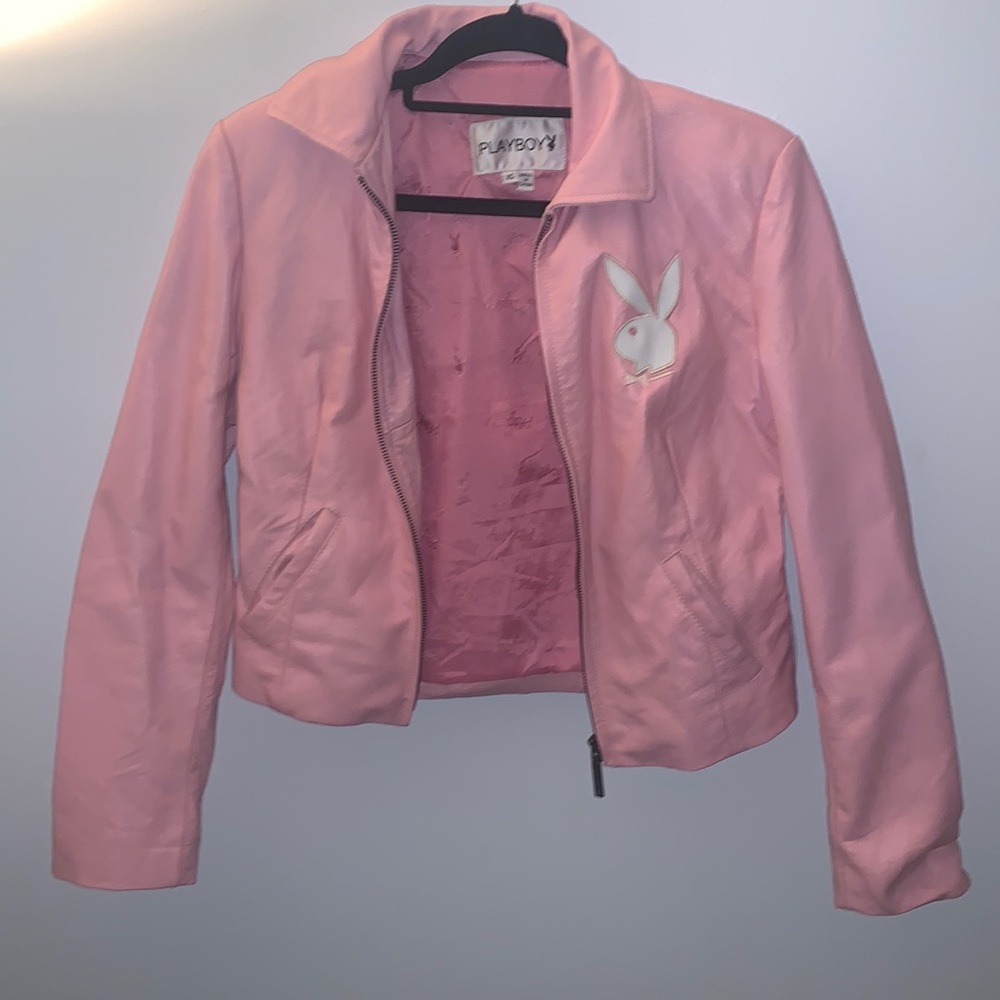 Vintage Playboy genuine leather jacket